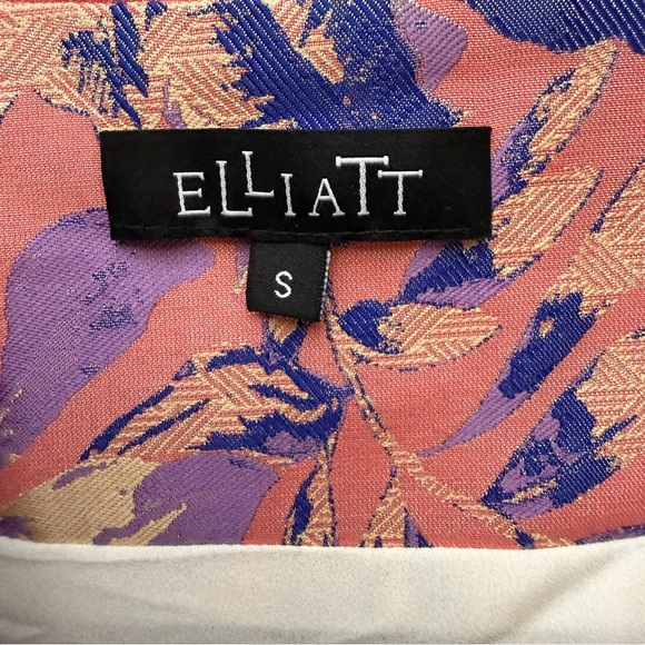 Elliat Pink, Blue & Purple Tropical floral print Sleeveless Blazer Mini Dress S - Picture 3 of 9